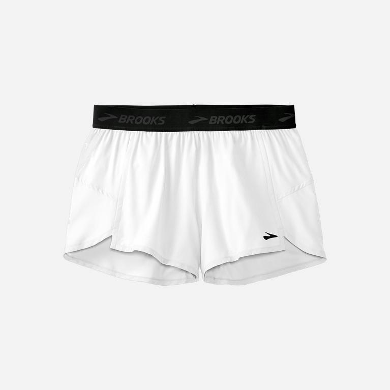 Brooks Women's Chaser 3 Running Shorts Singapore - White (45629-BCLJ)